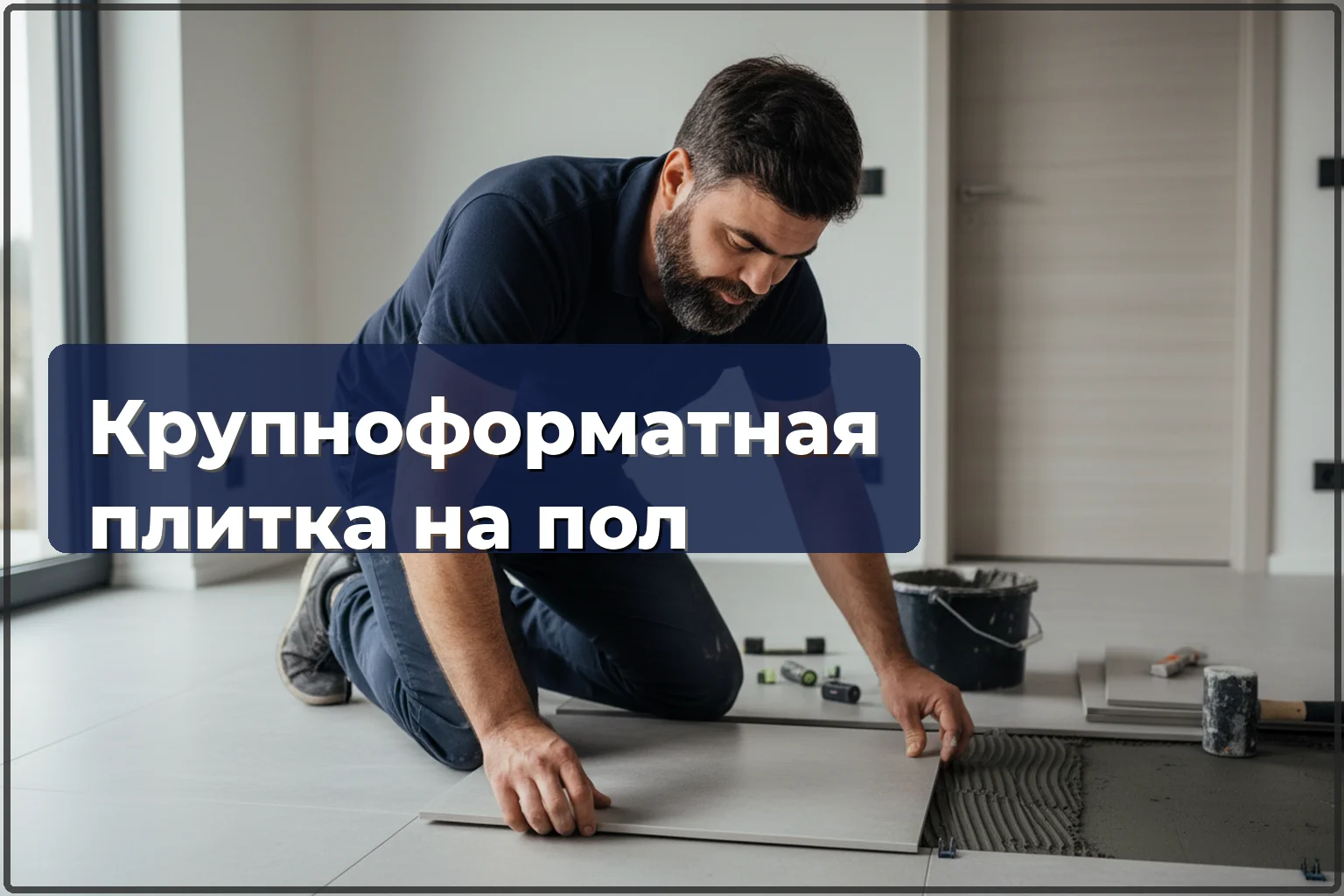 Укладка крупноформатной плитки на пол в Варшаве