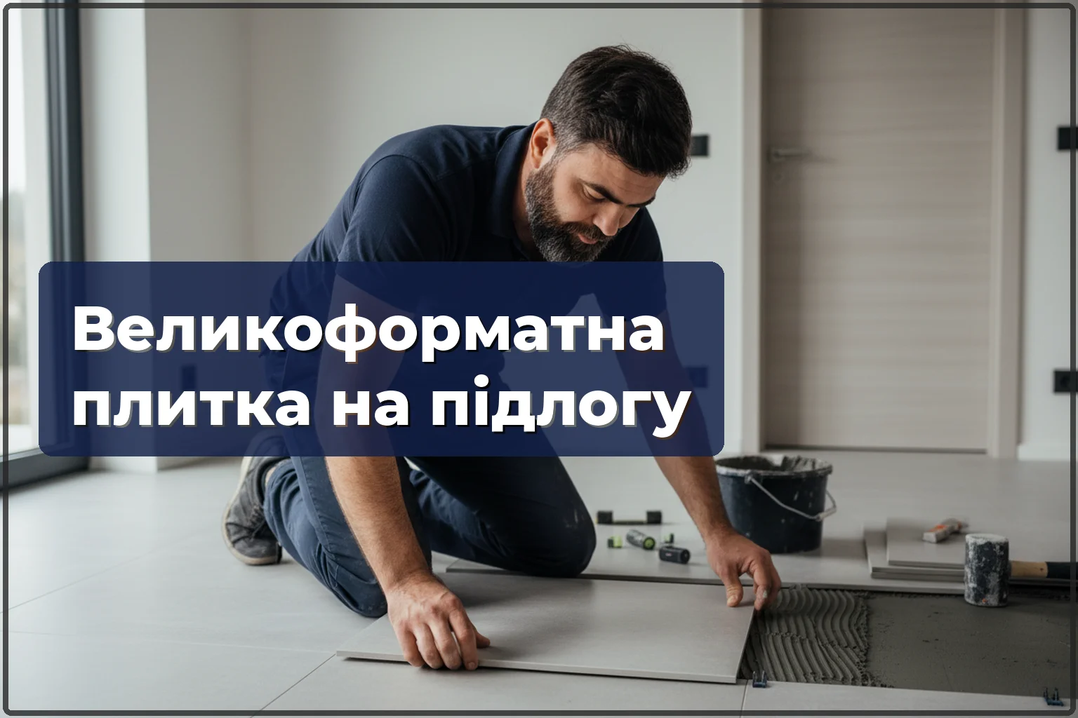 Укладання великоформатної плитки на підлогу у Варшаві