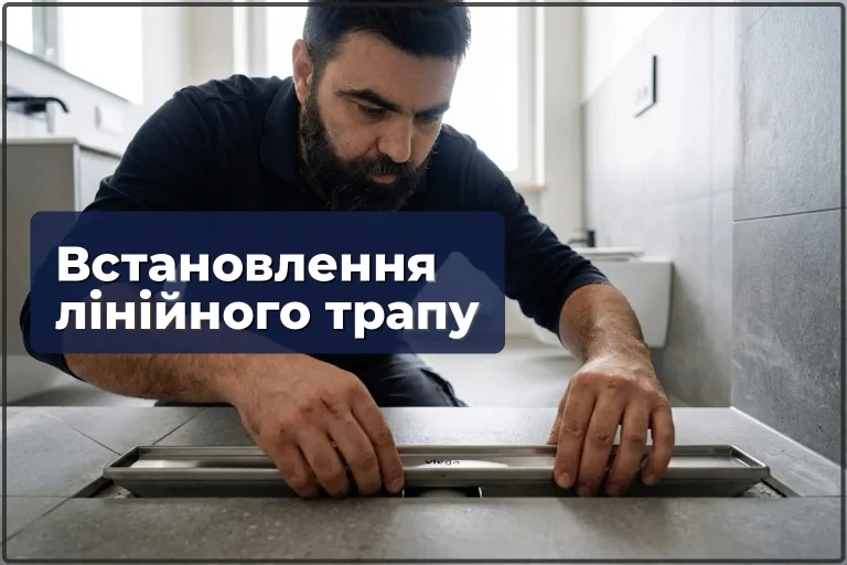 Монтаж лінійного трапу у Варшаві – встановлення душового зливу в підлозі