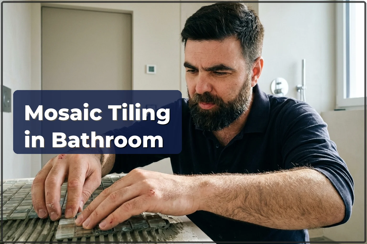 Mosaic Tile Installation in the Bathroom in Warsaw
