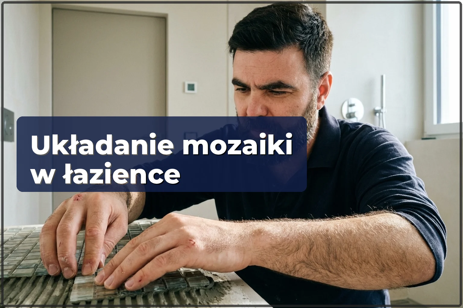 Układanie mozaiki w łazience w Warszawie