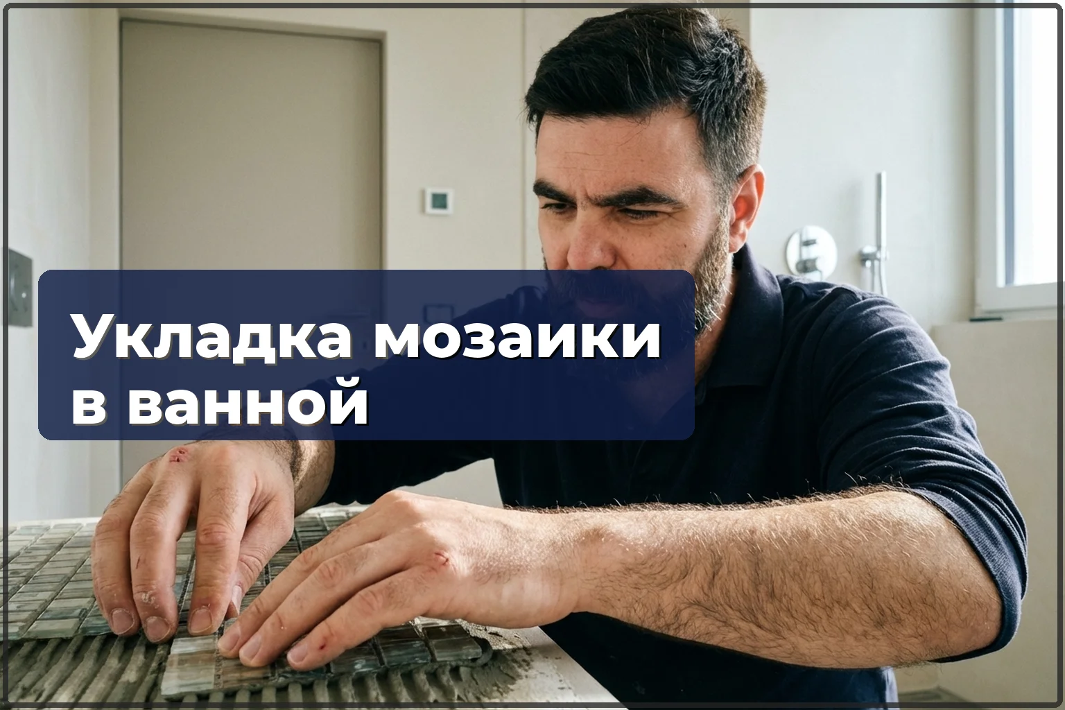 Укладка мозаики в ванной в Варшаве