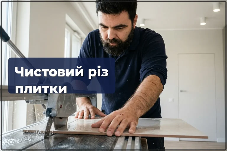 Чистовий різ плитки у Варшаві — великий формат та спечений камінь