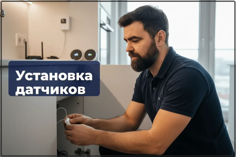 Установка датчиков протечки и движения в Варшаве