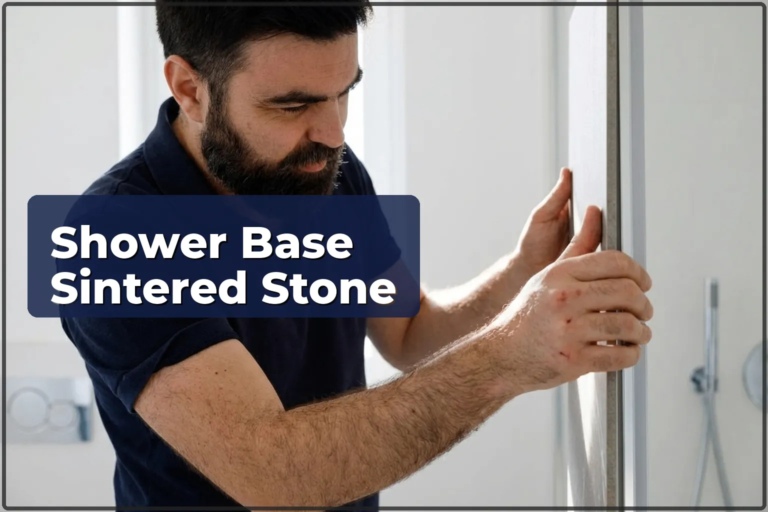 Shower Base Sintered Stone Tiling in Warsaw