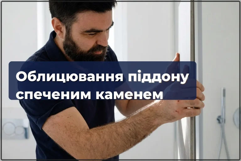 Облицювання піддону спеченим каменем у Варшаві