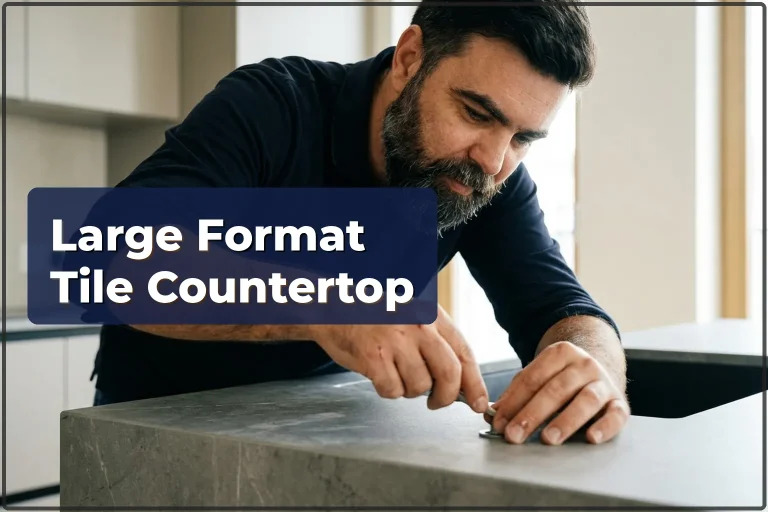 Large Format Tile Countertop in Warsaw