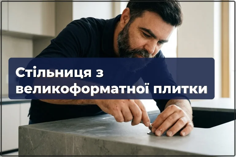 Стільниця з великоформатної плитки у Варшаві