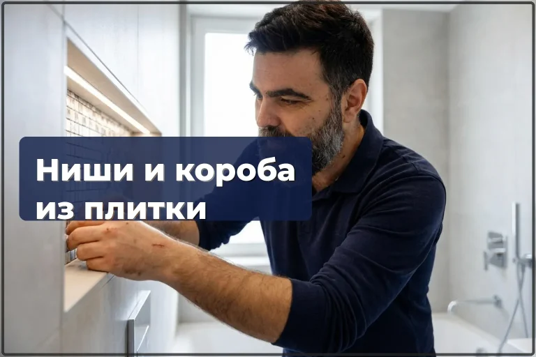 Ниши и короба из плитки в Варшаве — монтаж и облицовка