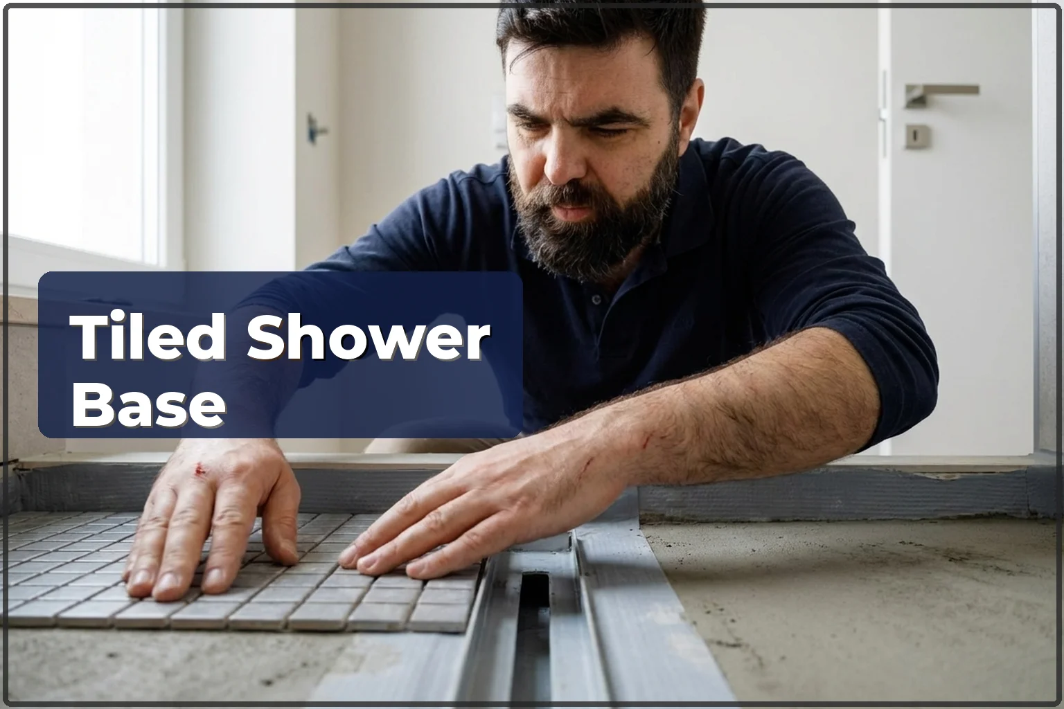 Tiled Shower Base in Warsaw: Built from Scratch
