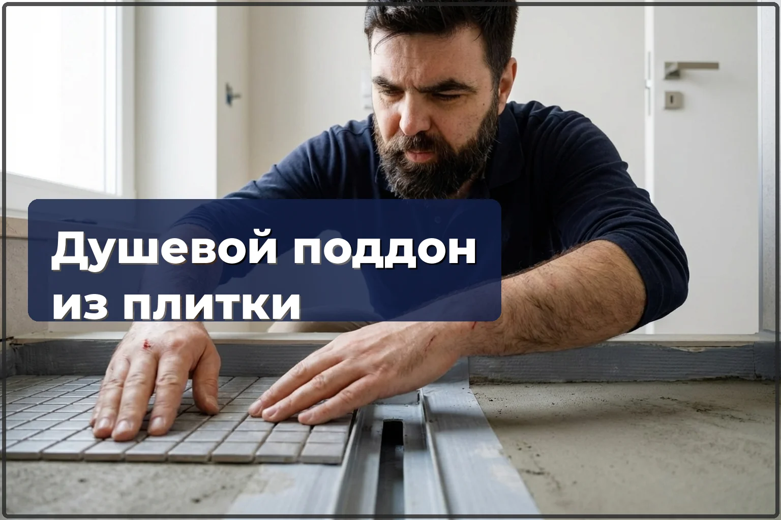 Душевой поддон из плитки в Варшаве: монтаж с нуля