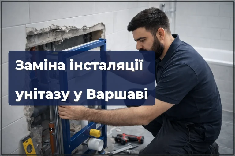 Заміна інсталяції унітазу у Варшаві