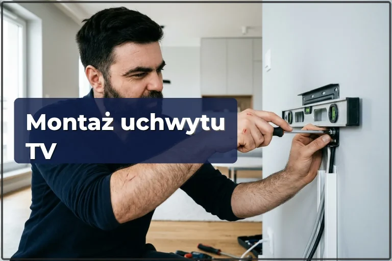 Montaż uchwytu TV w Warszawie — pewnie, równo, w jedną wizytę