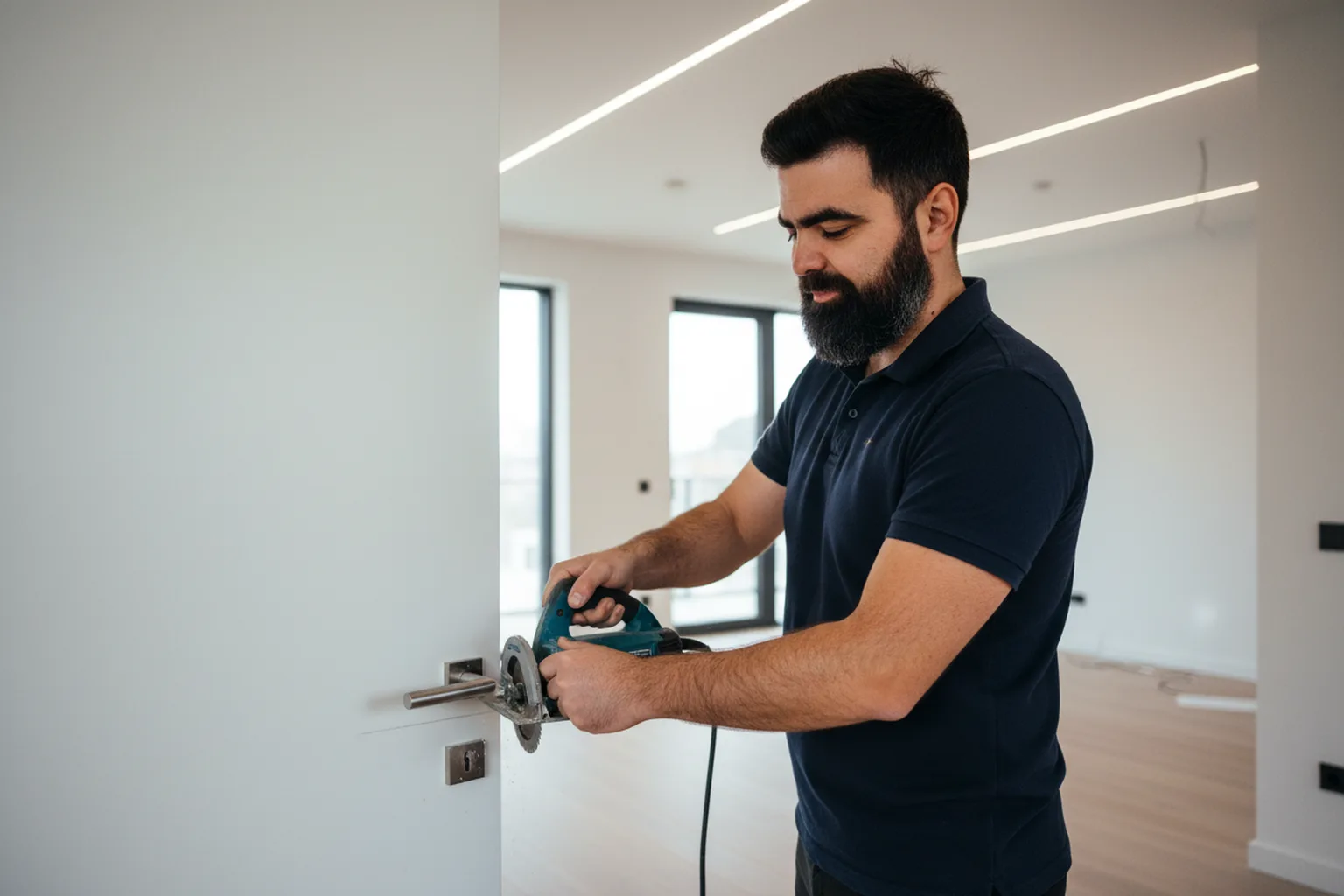 Door trimming after floor installation in Warsaw: order of the steps