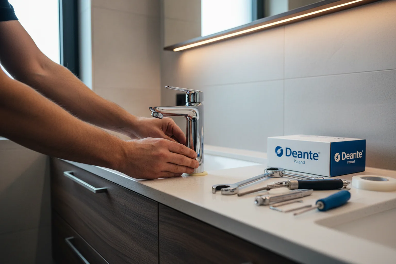 Заміна змішувача Deante у Варшаві: робота майстра