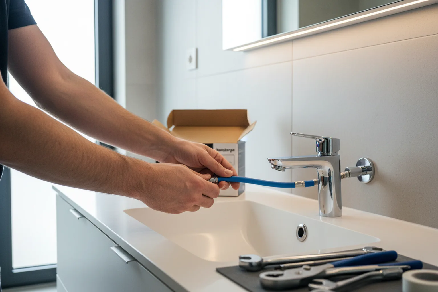 Замена смесителя Hansgrohe в Варшаве: работа мастера