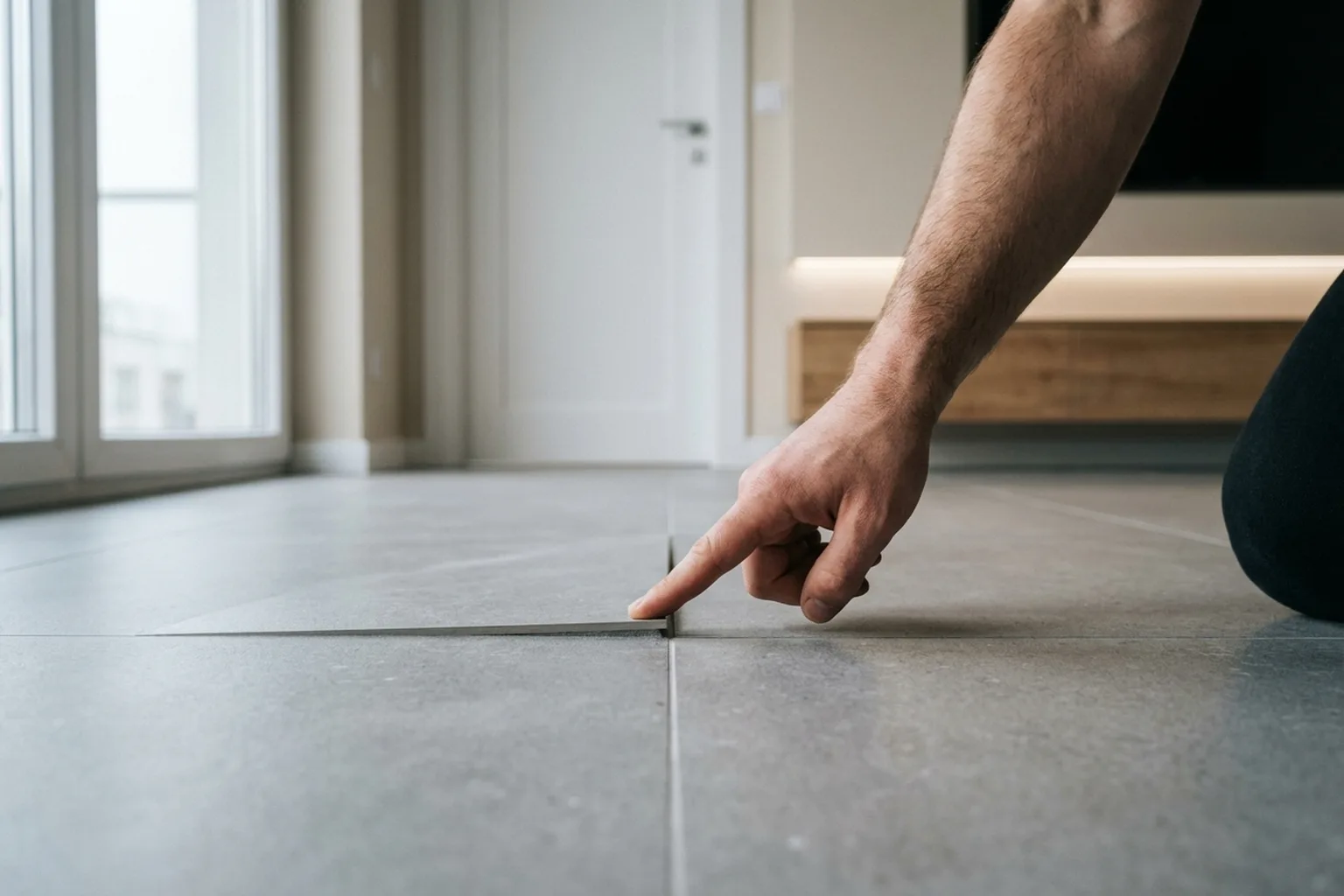 Large Format Floor Tile Installation in Warsaw, where it usually goes wrong