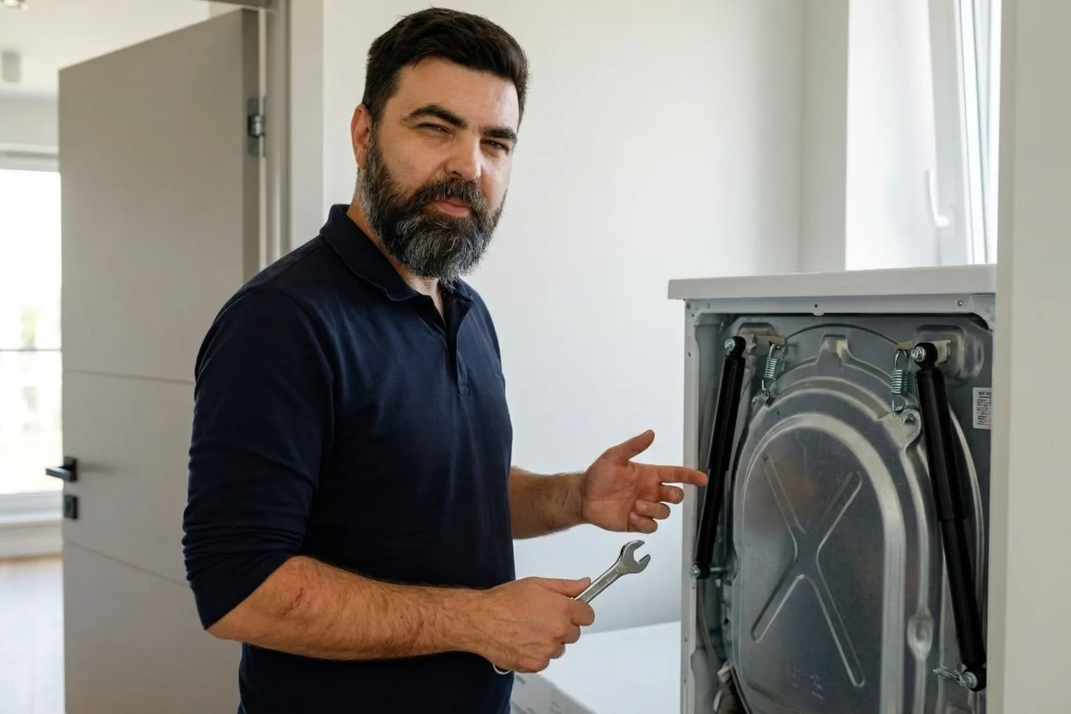 Замена амортизаторов стиральной машины в Варшаве, как это выглядит после
