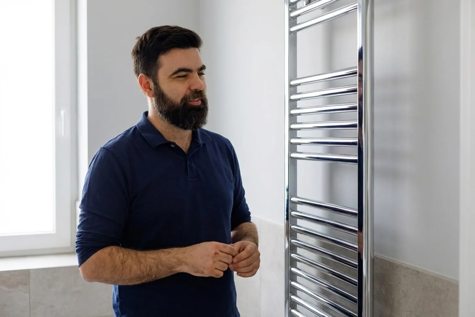 Замена полотенцесушителя в Варшаве: как это выглядит после