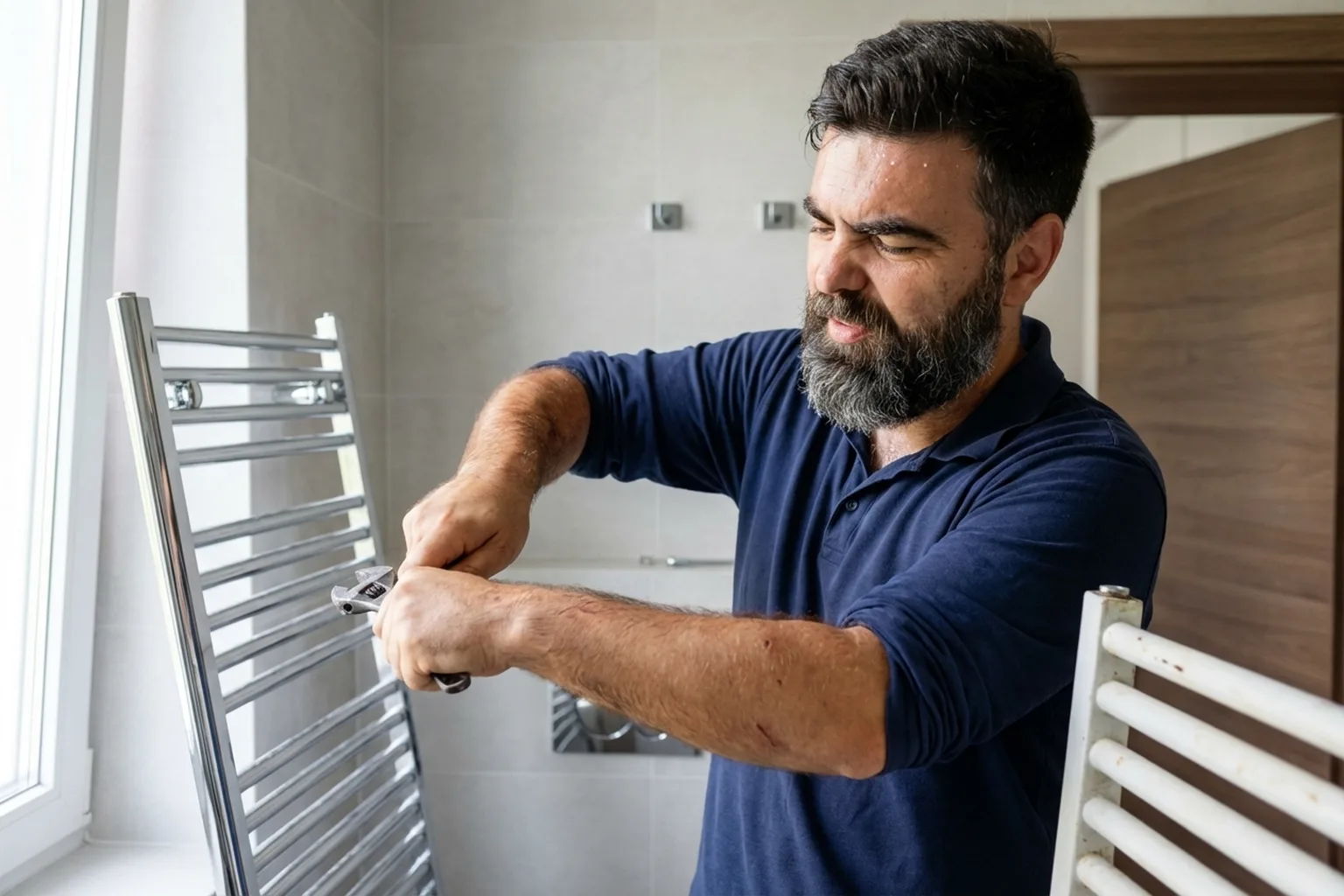 Замена полотенцесушителя в Варшаве: ход работы