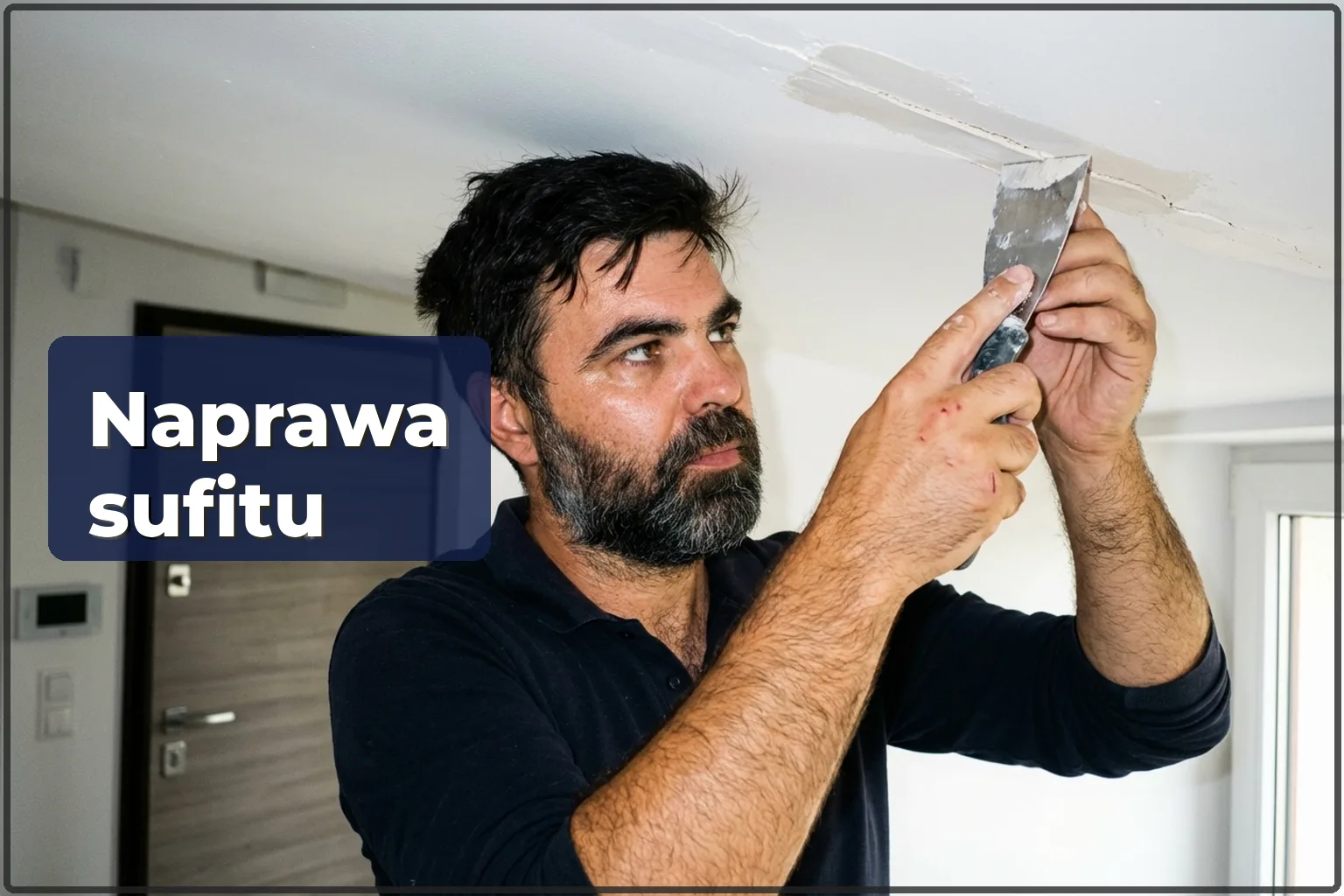 Remont sufitu w Warszawie — wyrównanie, szpachlowanie i malowanie — HandyMan24 Warszawa