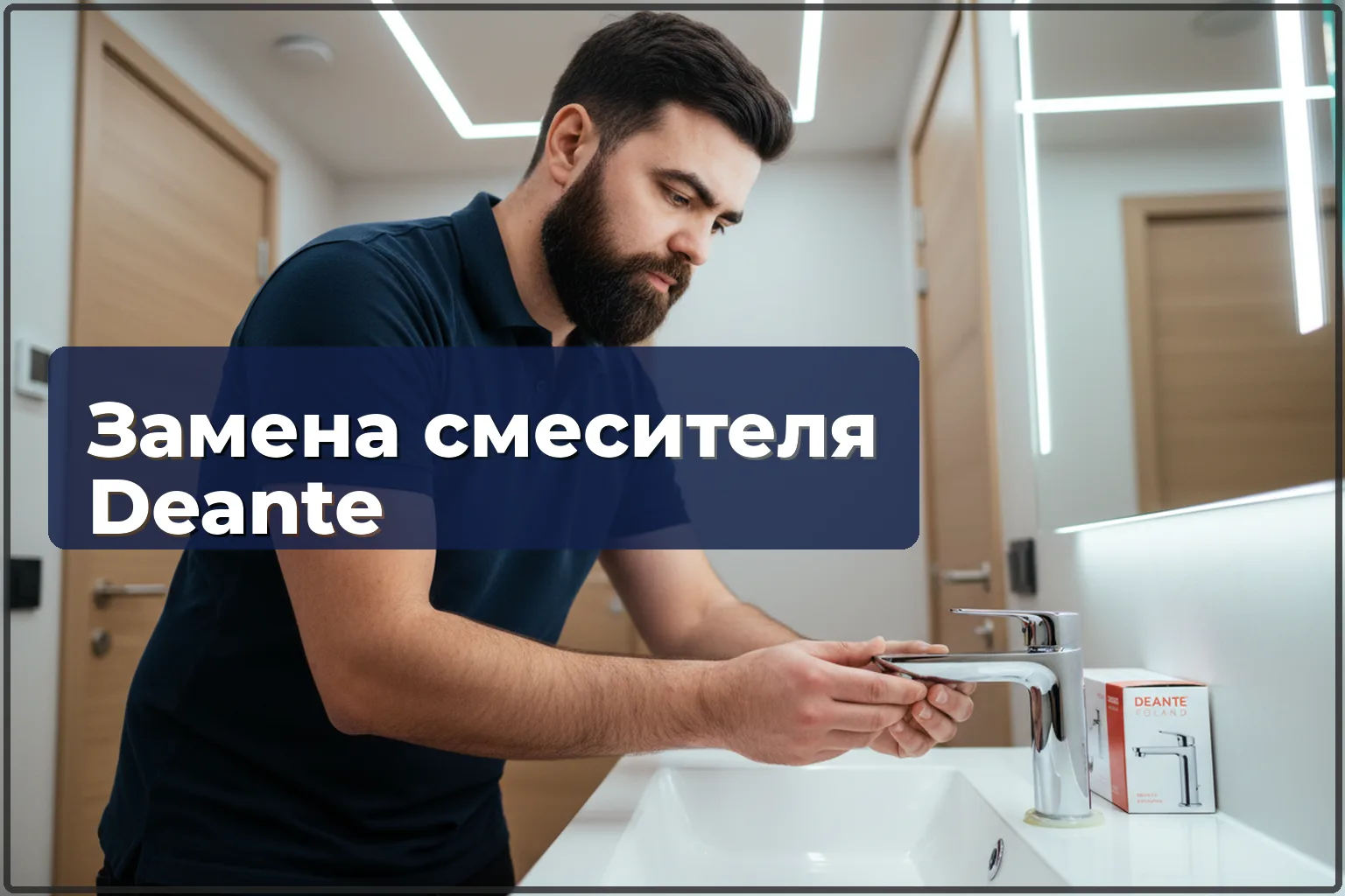 Замена смесителя Deante в Варшаве: Arnika, Boro, польское качество PVD