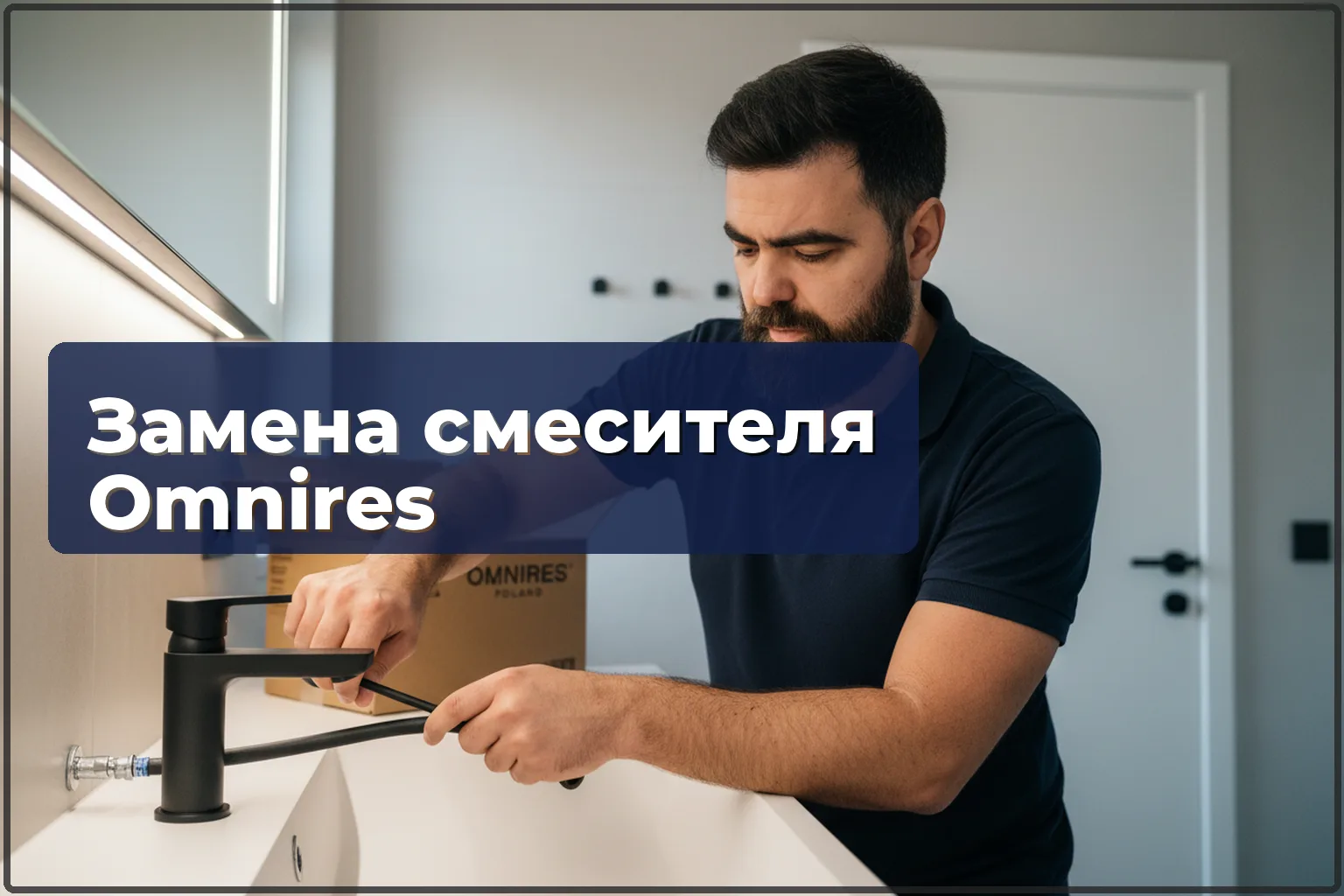 Замена смесителя Omnires в Варшаве: матовый чёрный, модели Y и Parma
