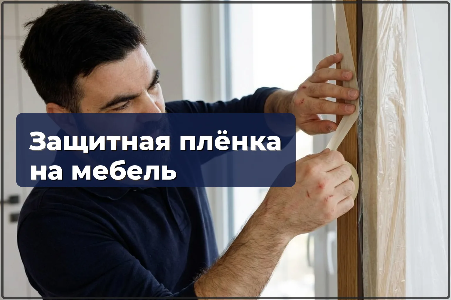 Защита мебели, дверей, окон и полов плёнкой в Варшаве