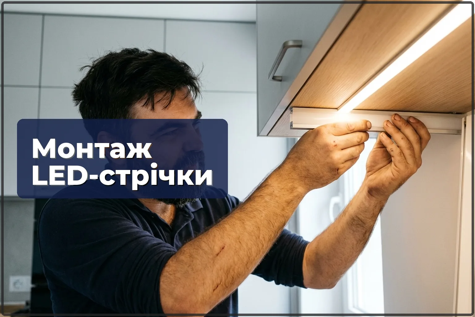 Монтаж світлодіодної стрічки у Варшаві: підсвітка кухні, стелі, меблів