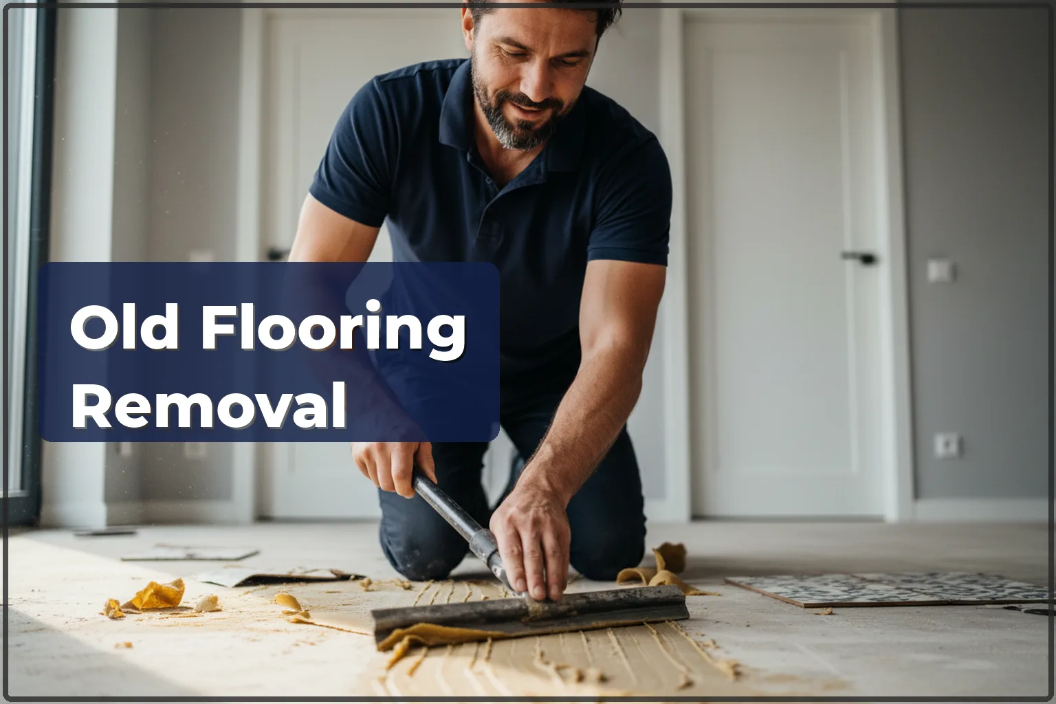 Old flooring removal in Warsaw: linoleum, carpet, tiles