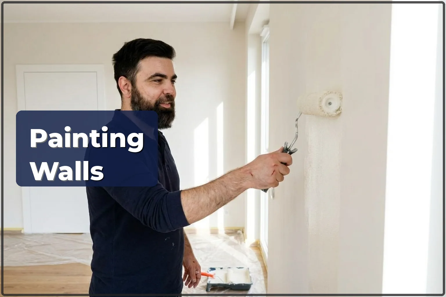 Painting walls: price per m², steps and what to expect