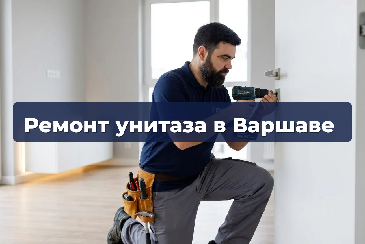 Ремонт унитаза в Варшаве: течь, бачок и замена