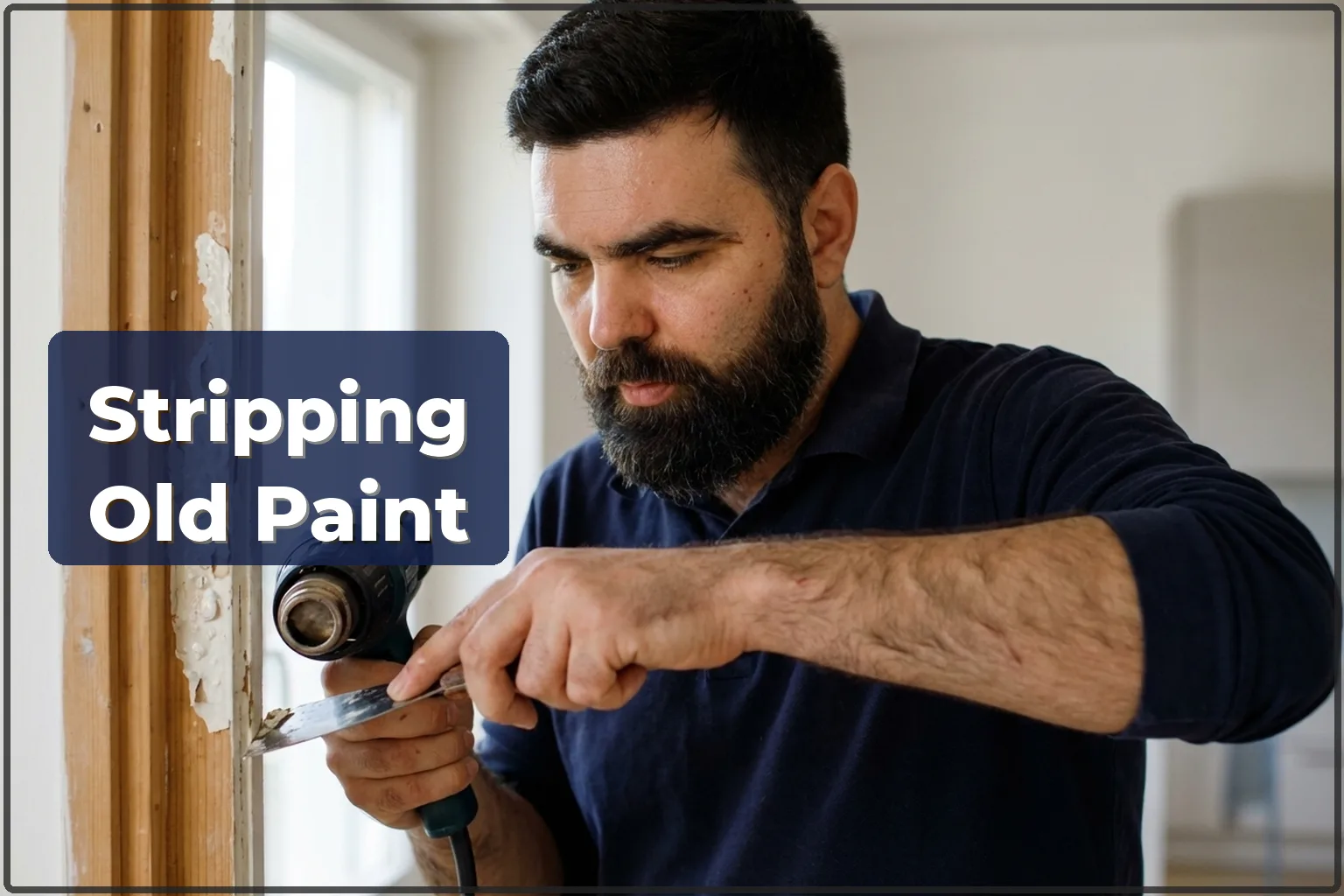 Stripping old paint and varnish from wood in Warsaw