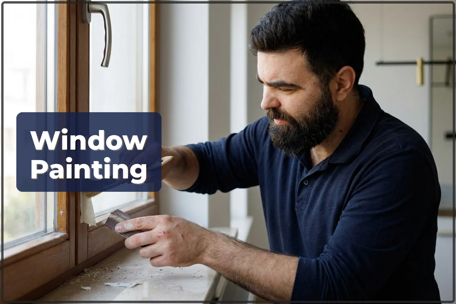 Window painting in Warsaw: restoring wooden frames