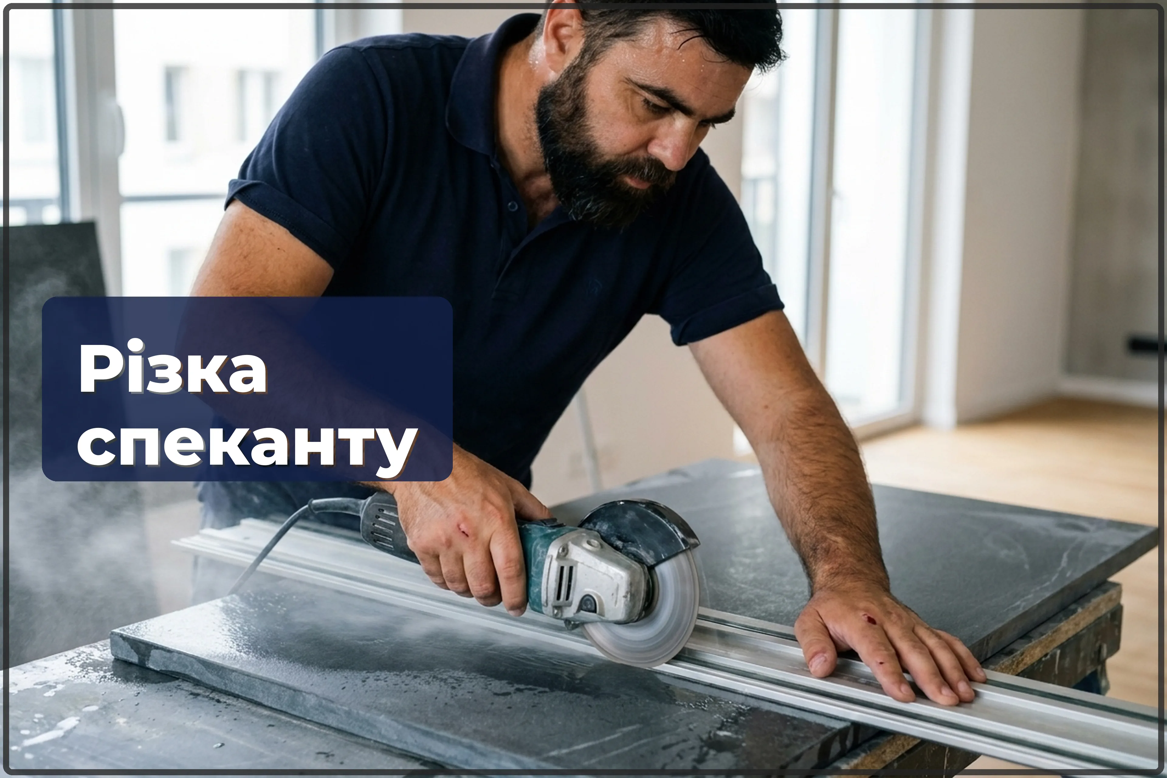 Різка спеканого каменю та керамограніту в розмір у Варшаві