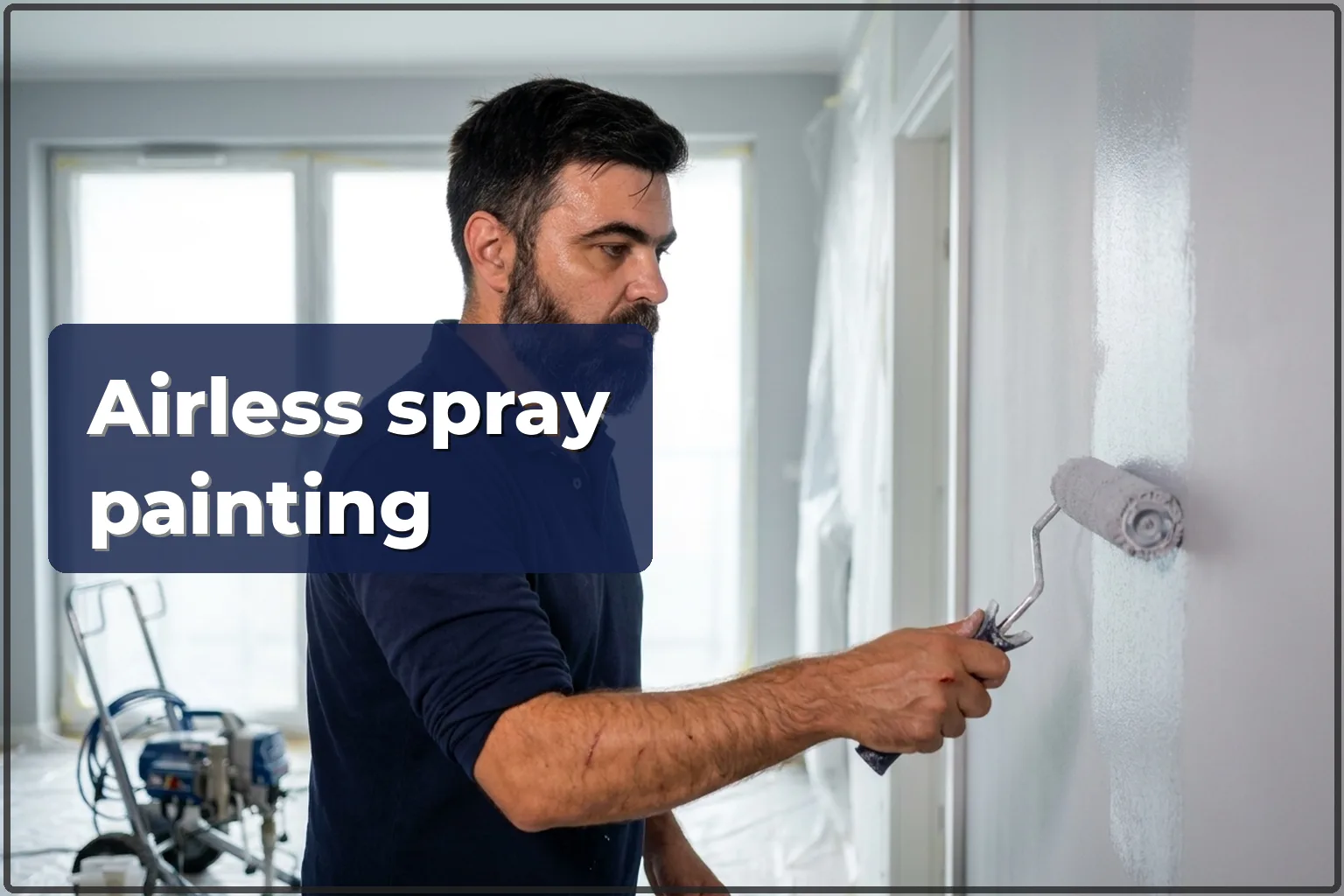Airless machine painting of a flat in Warsaw — when spraying pays off