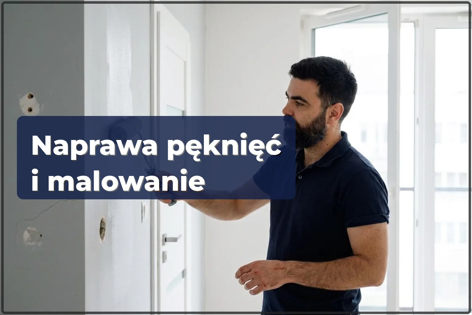 Naprawa pęknięć i dziur w ścianach z malowaniem w Warszawie