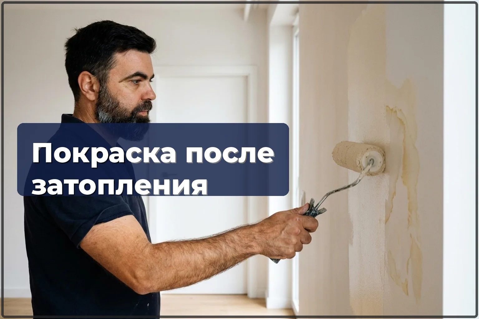 Покраска квартиры после затопления в Варшаве — убираем разводы и плесень