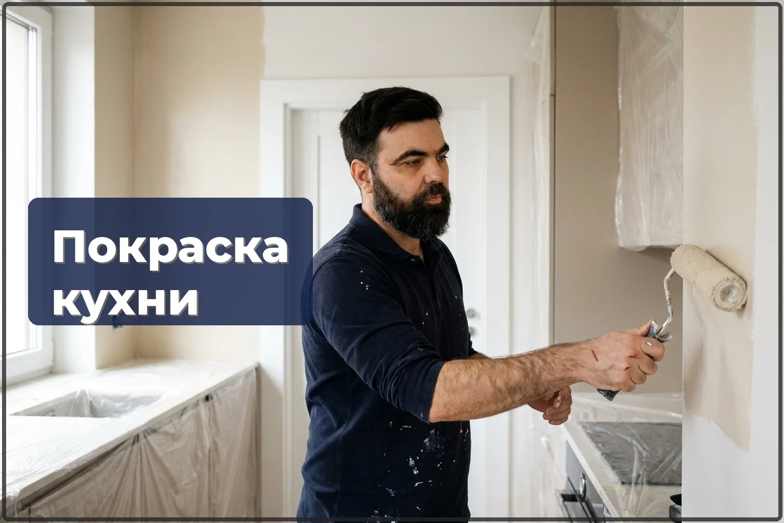 Покраска кухни в Варшаве — моющаяся краска, защита от жира и влаги