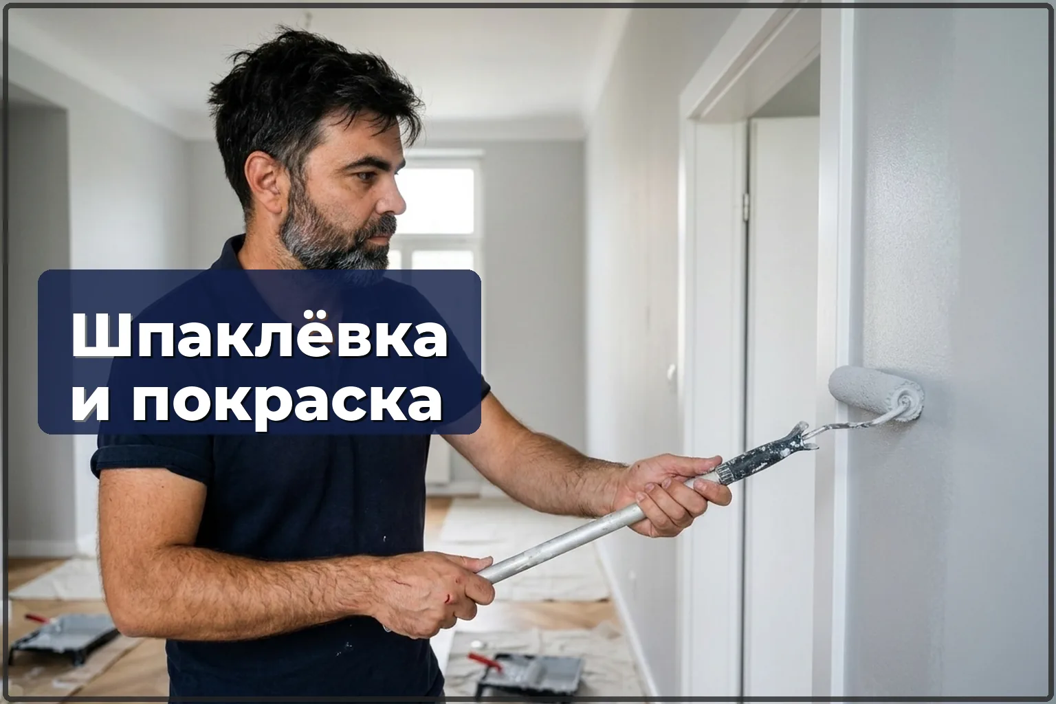 Шпаклёвка и покраска стен в Варшаве — комплексное восстановление поверхности