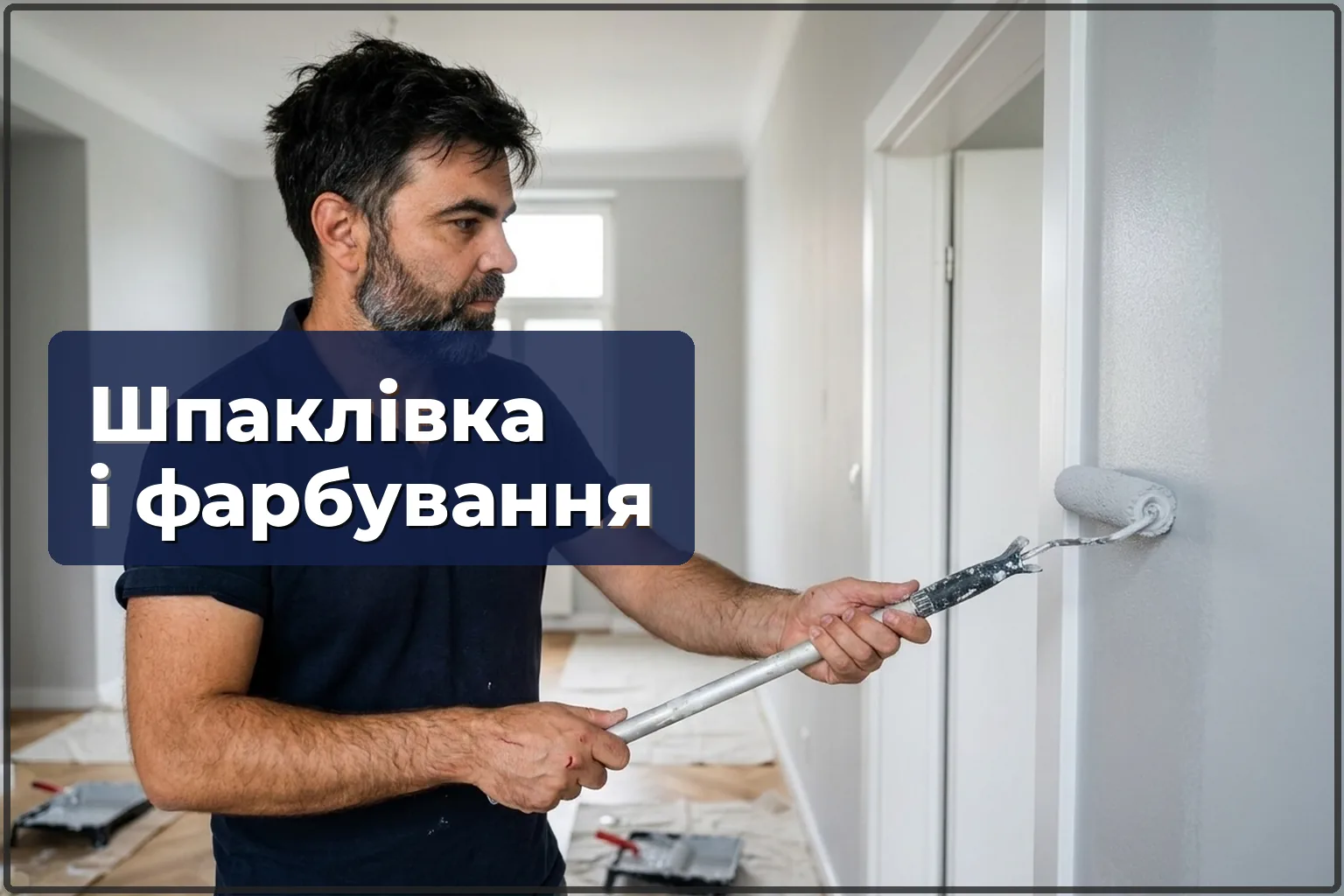 Шпаклівка і фарбування стін у Варшаві — комплексне відновлення поверхні