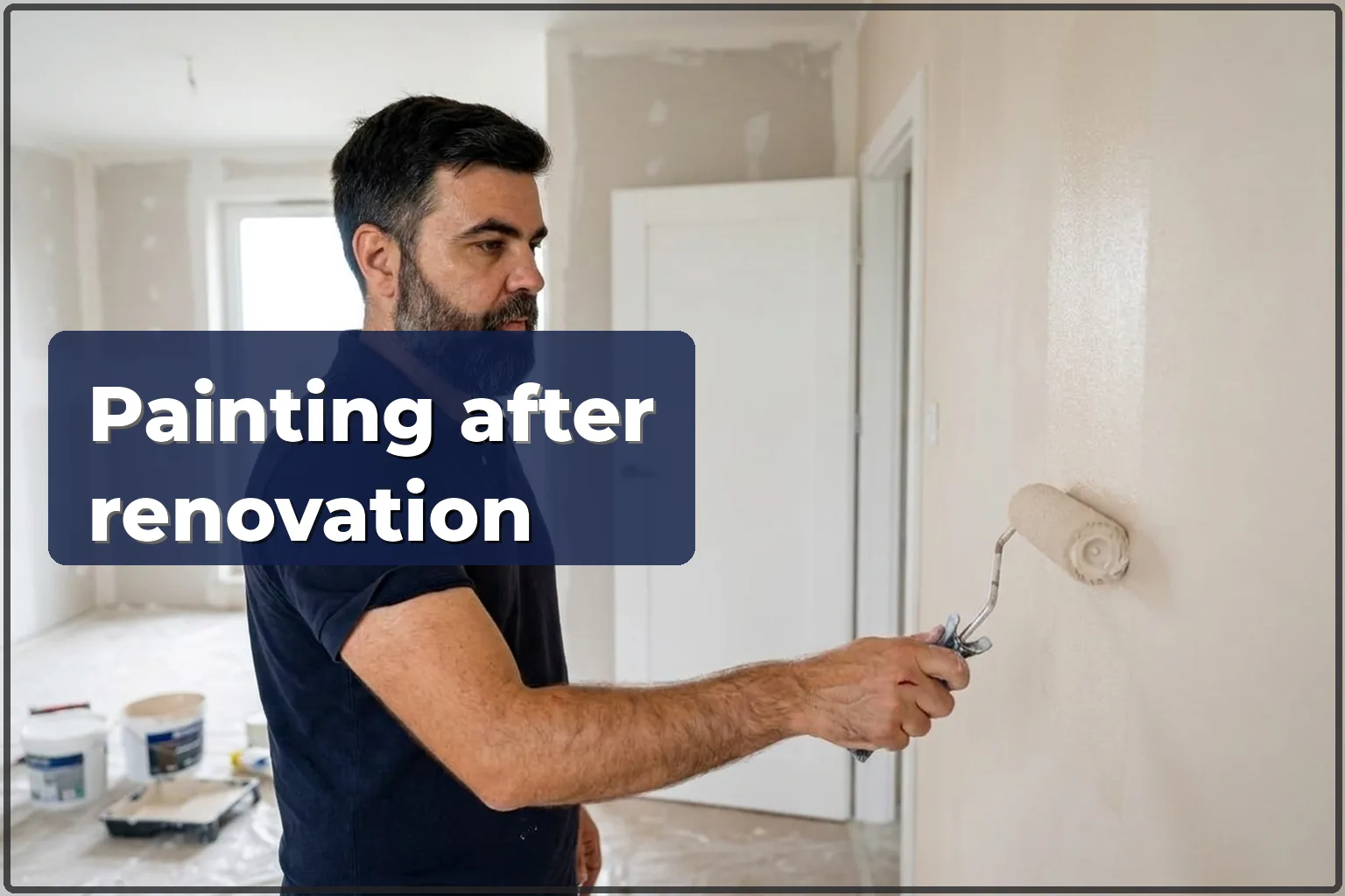 Apartment painting after a renovation in Warsaw — a clean, even finish