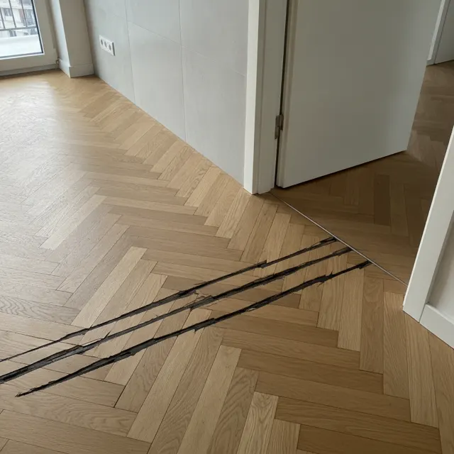 Photo for the request: the old parquet has large gaps to fill