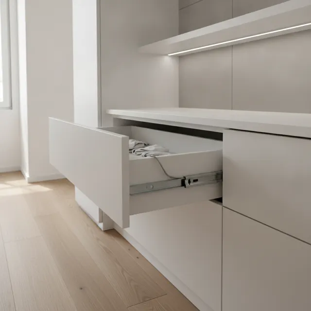 Photo for the request: dresser drawer is hard to open and falls