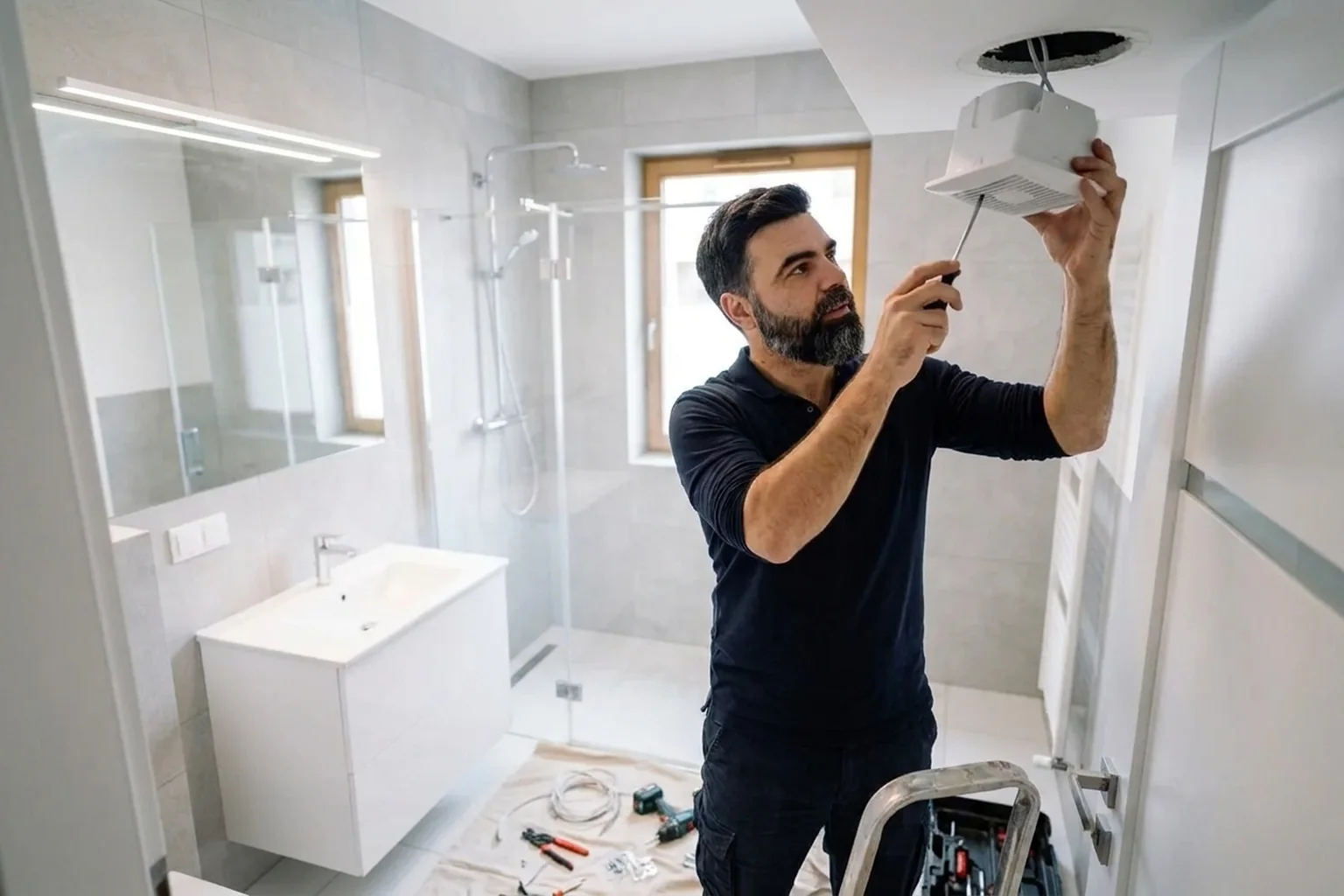 Vents Bathroom Fan Installation in Warsaw: No Steamed Mirror