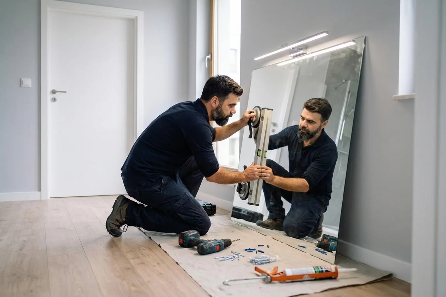 Монтаж зеркала IKEA в Варшаве: крепление под вашу стену