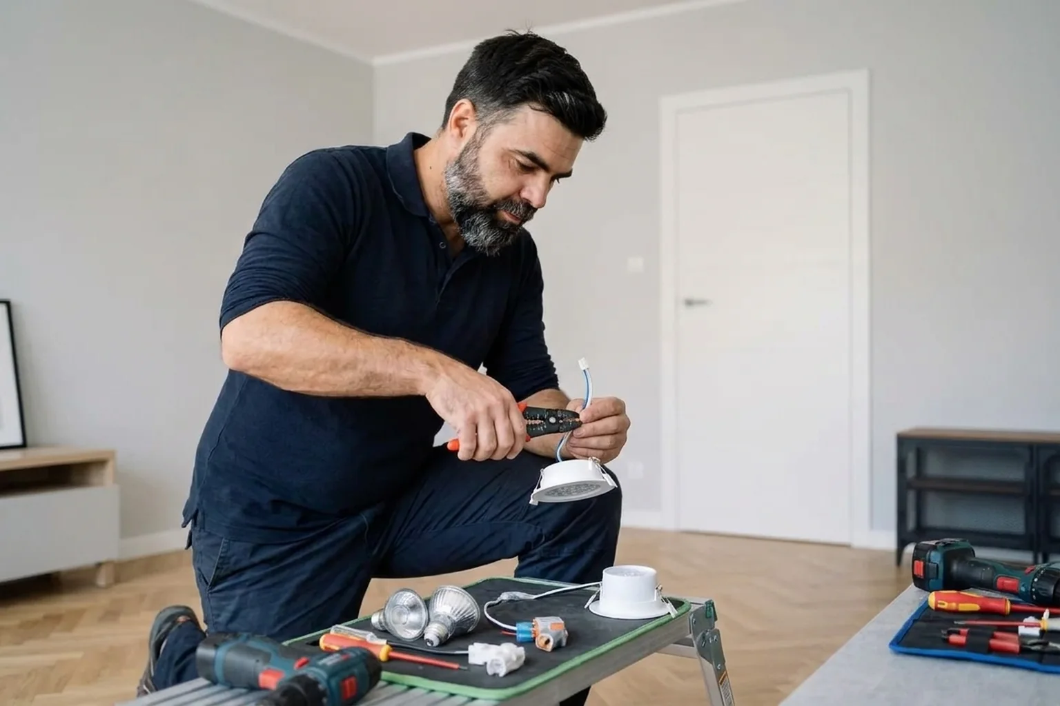 Kanlux Downlight Installation in Warsaw: Halogen to LED