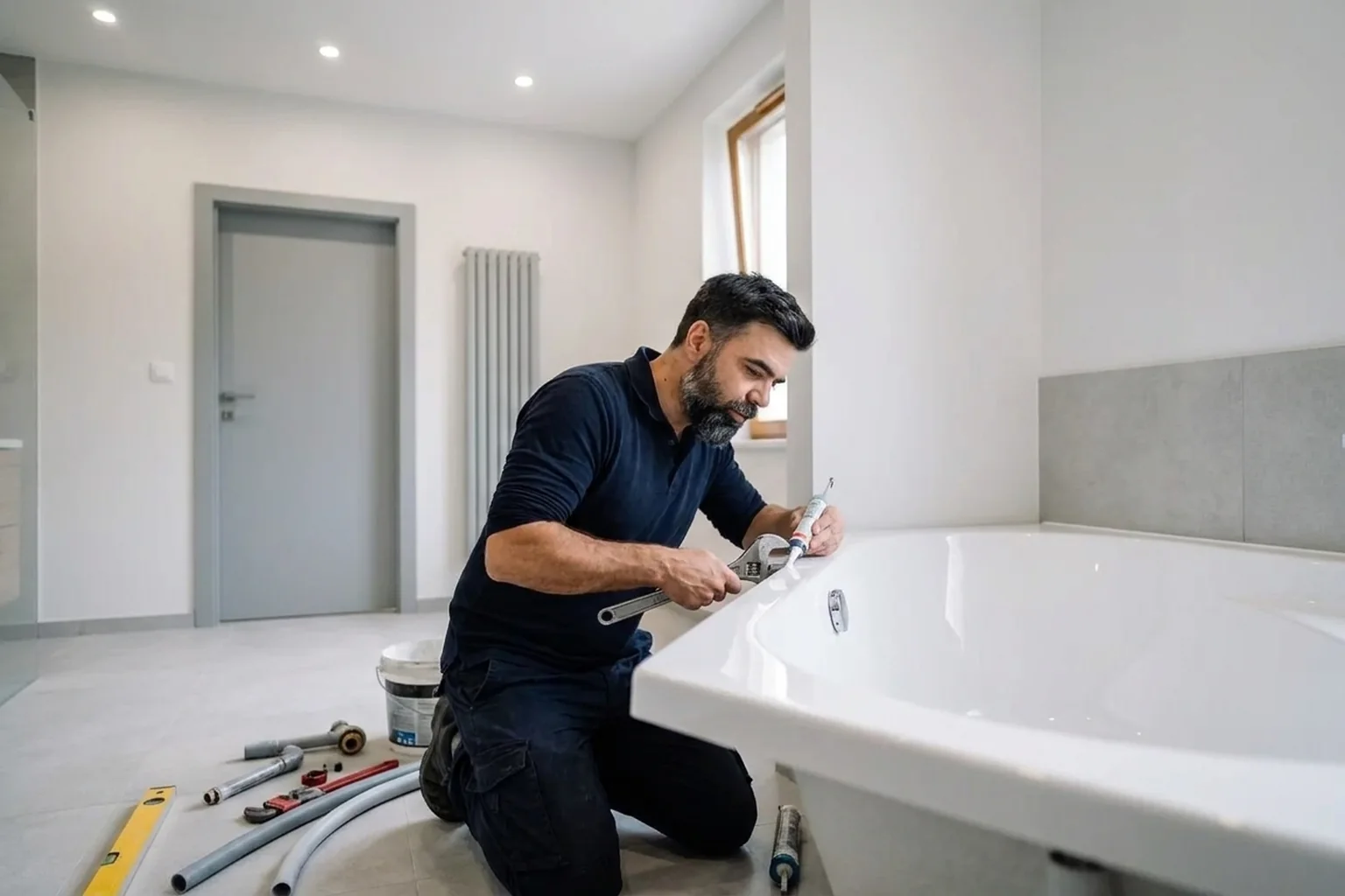 Besco Bath Installation in Warsaw: An Asymmetric Bath That Fits