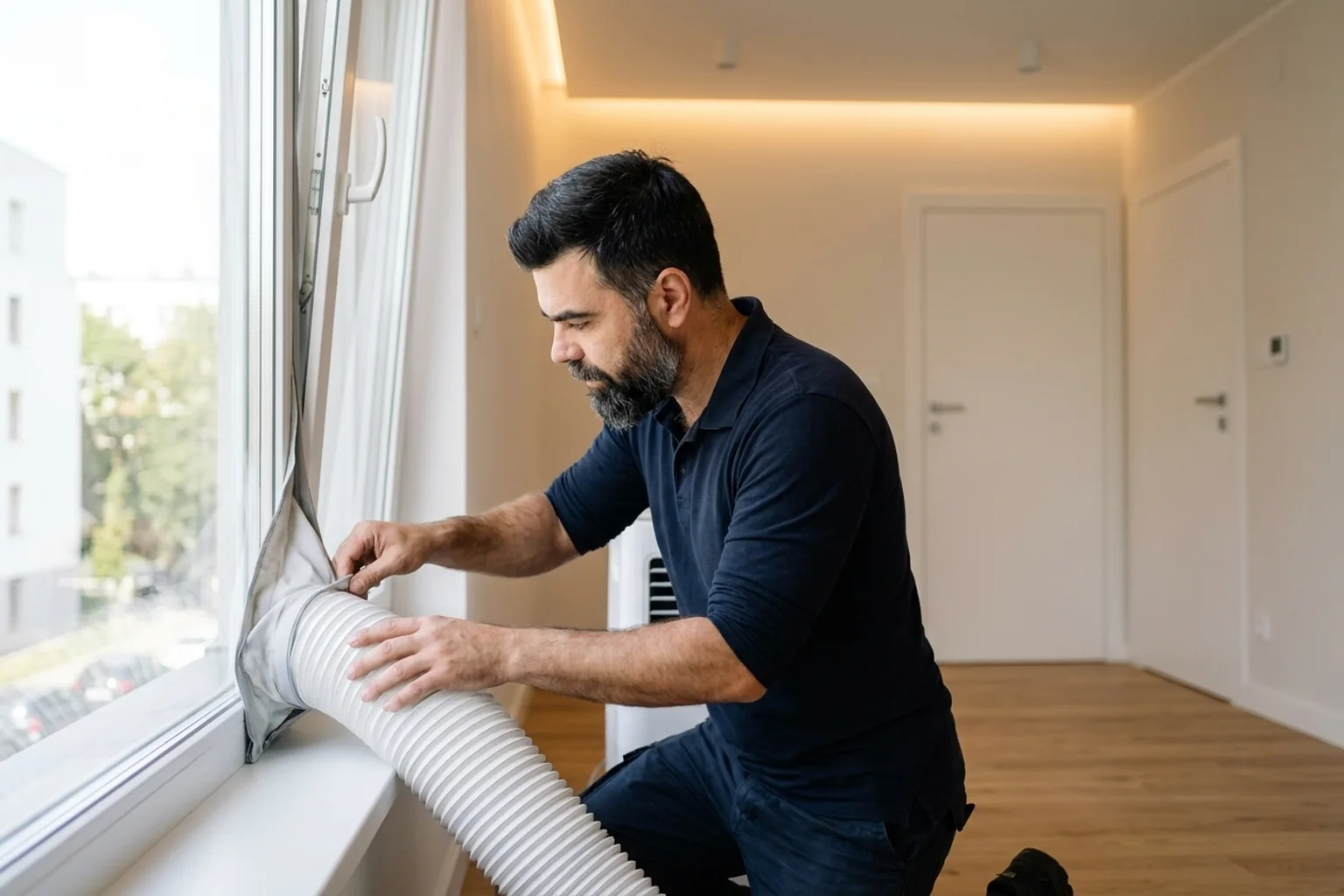 Noise and the window hose: what to watch with a portable