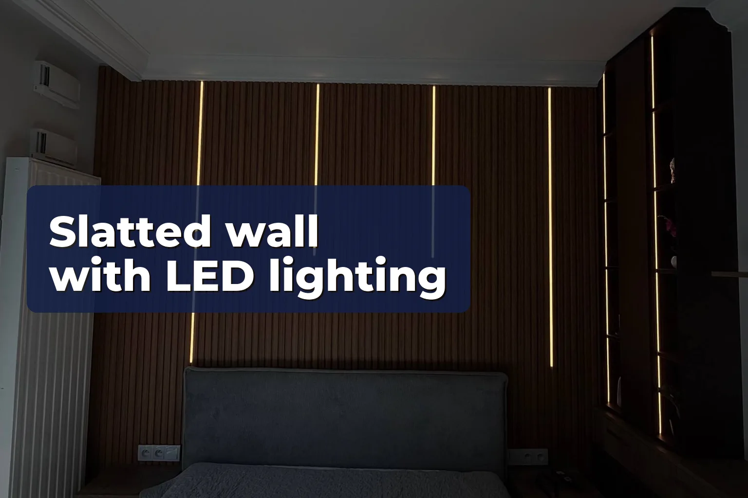 Slatted wall with LED lighting: installation and cost